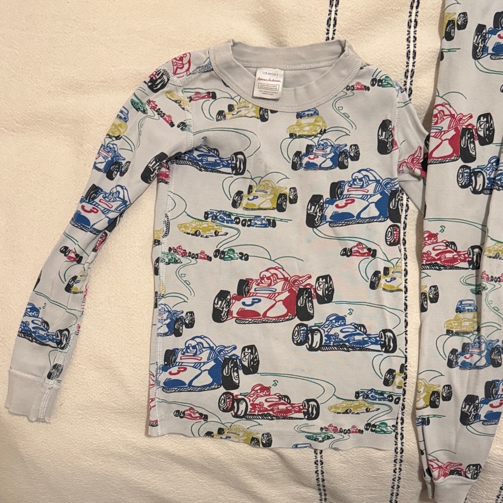 Hanna Andersson Kids Pajama Set - Multicolor Race Car Print